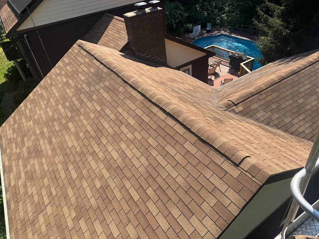 The same shingles after cleaning
